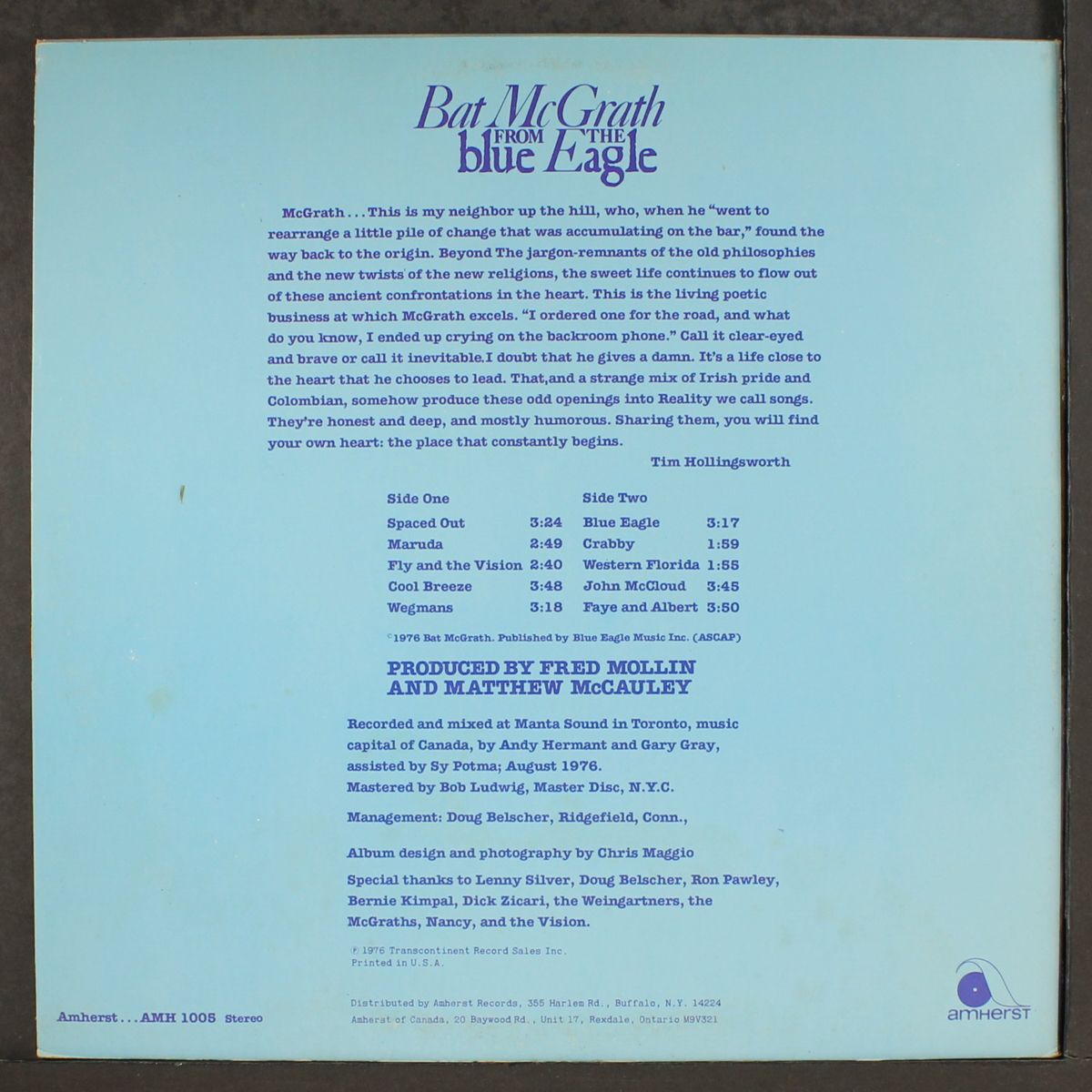 from the blue eagle by BAT MCGRATH