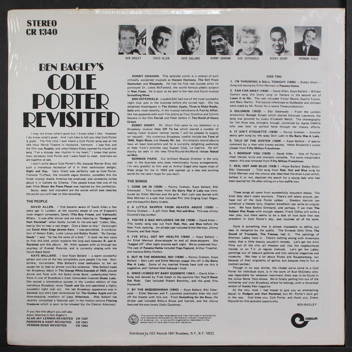 cole porter revisited by BEN BAGLEY