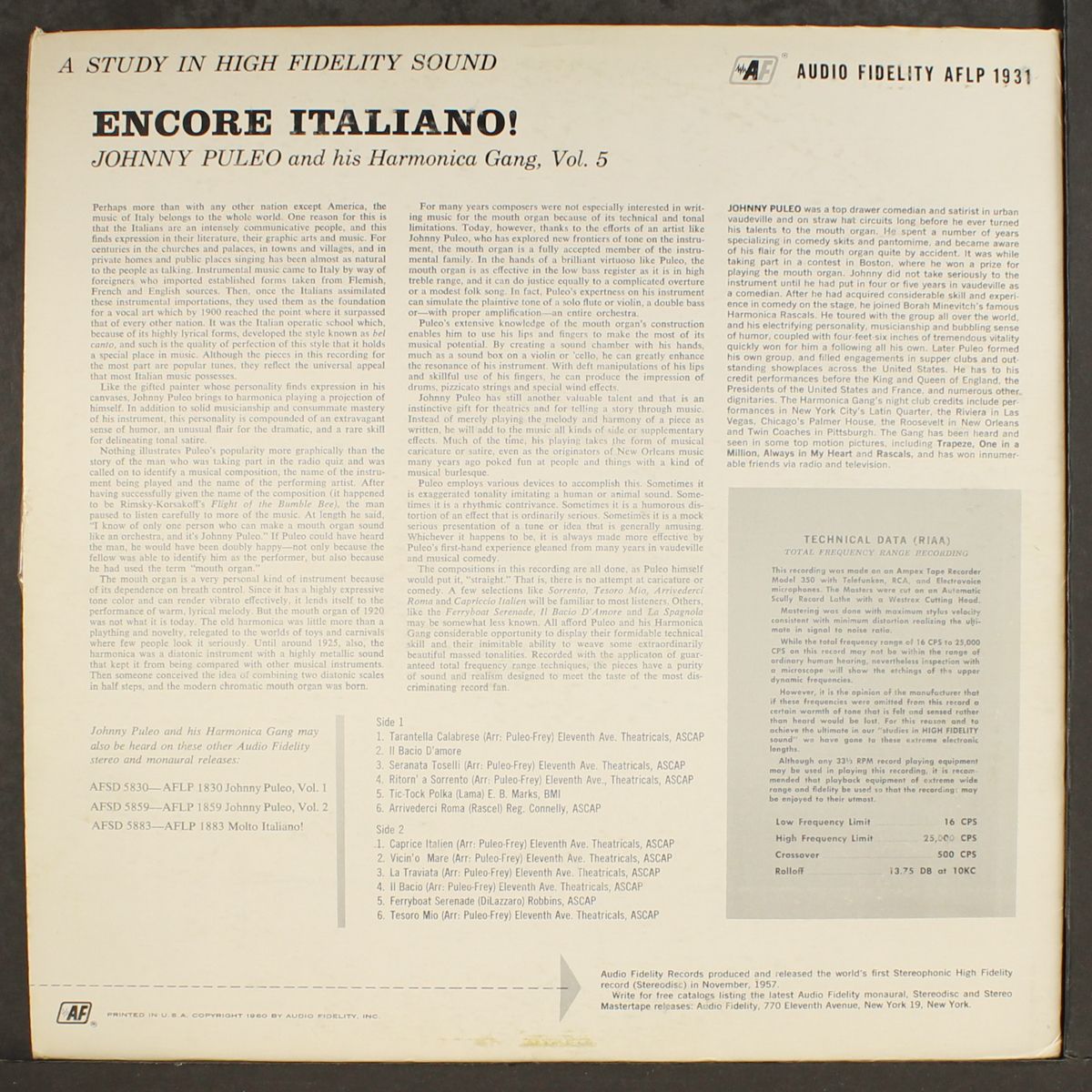 encore italiano! by JOHNNY PULEO