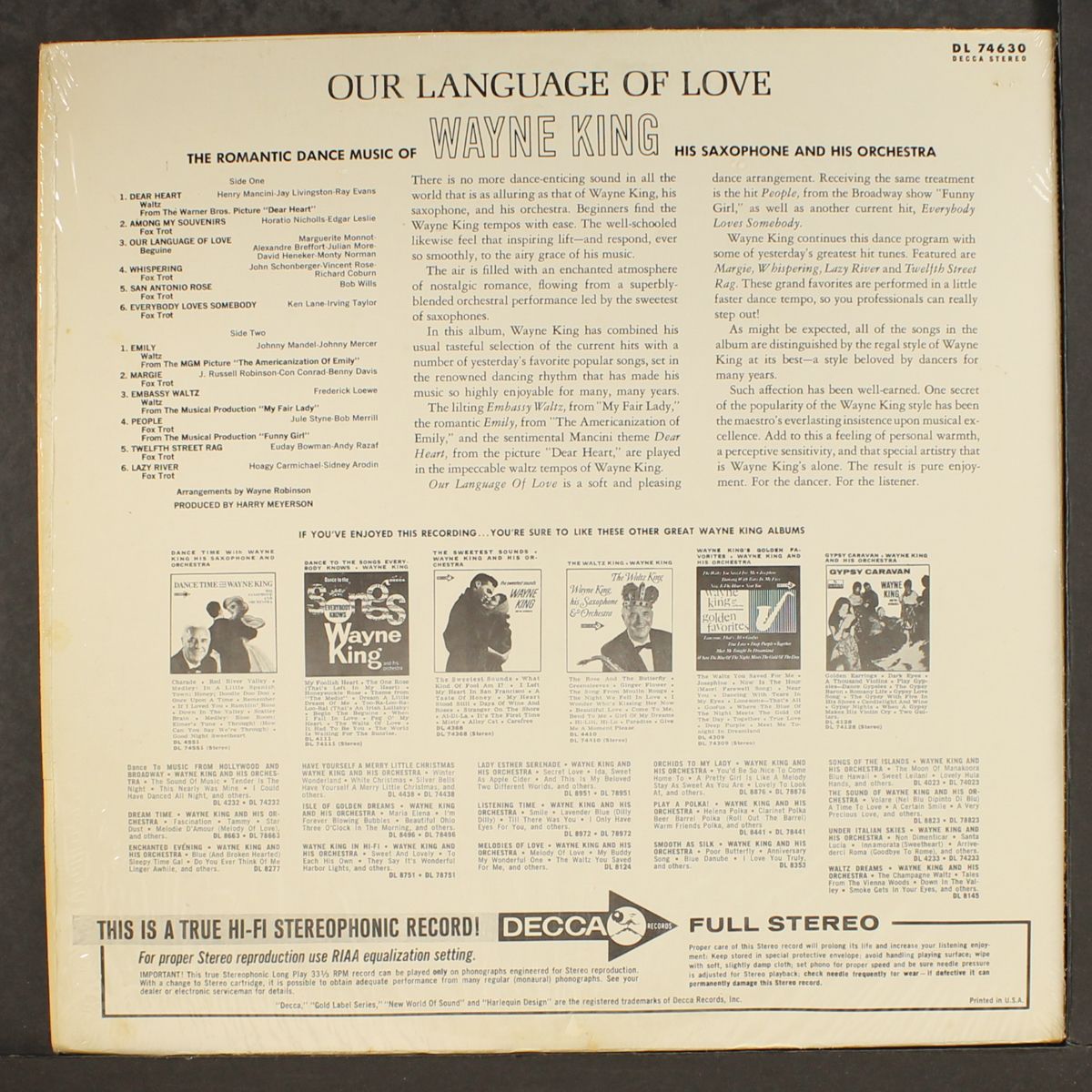 our language of love by WAYNE KING