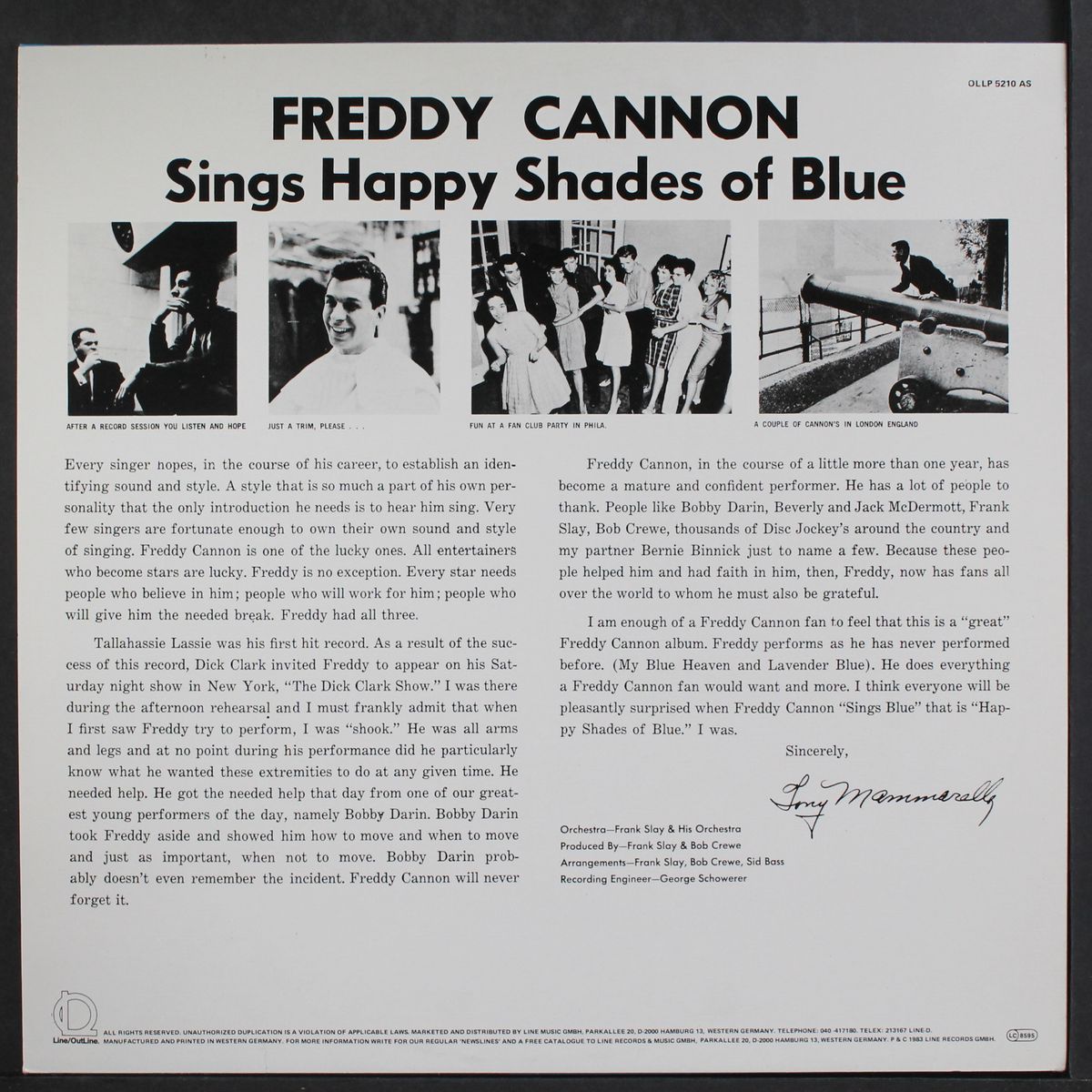 sings happy shades of blue by FREDDIE CANNON