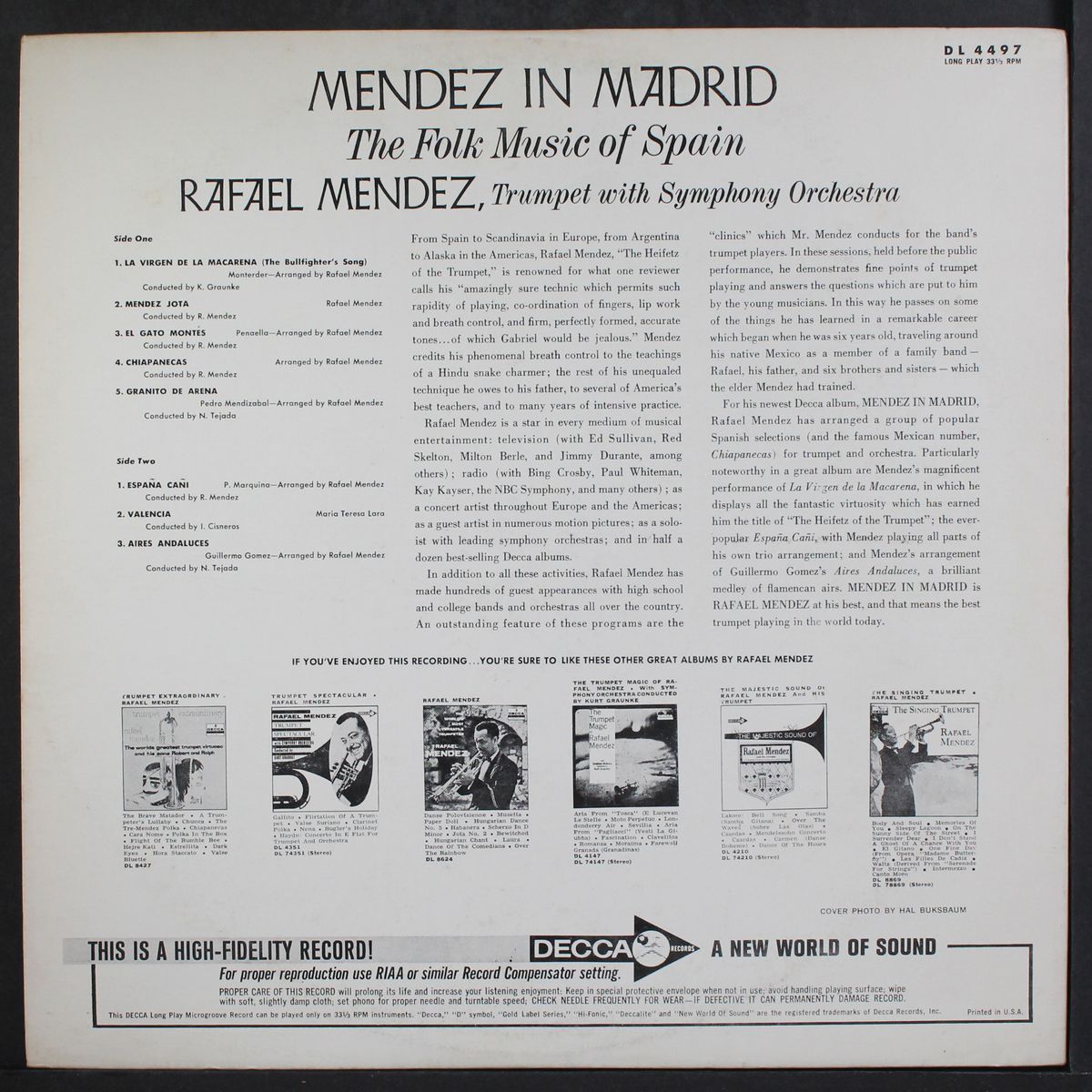 mendez in madrid - folk music of spain by RAFAEL MENDEZ