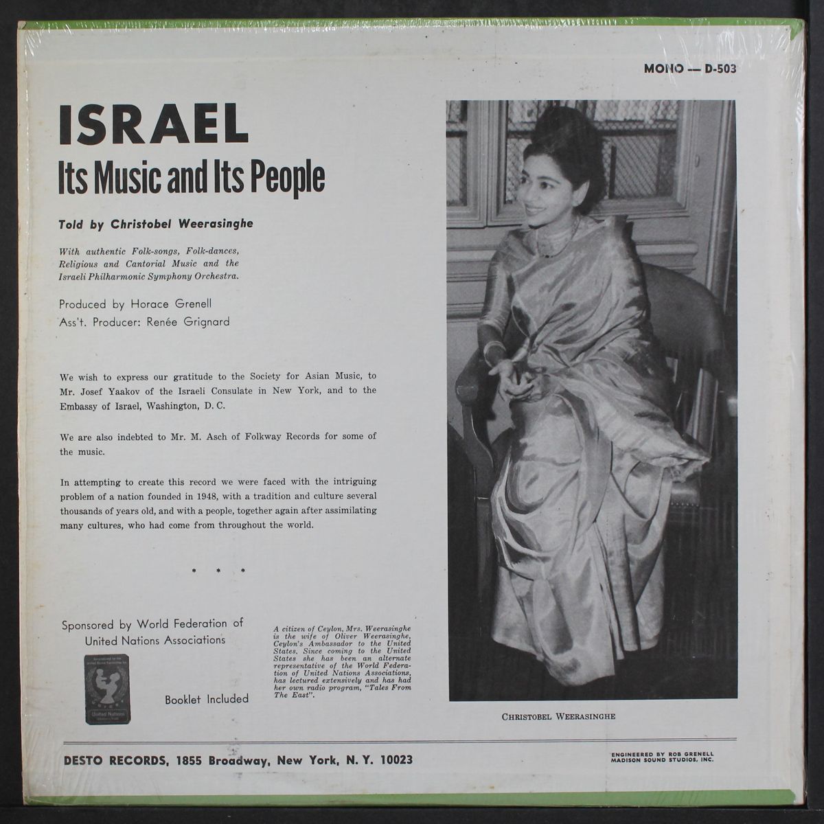 israel - its music and its people by CHRISTOBEL WEERASINGHE