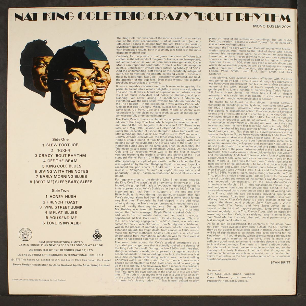 crazy 'bout rhythm by NAT KING COLE