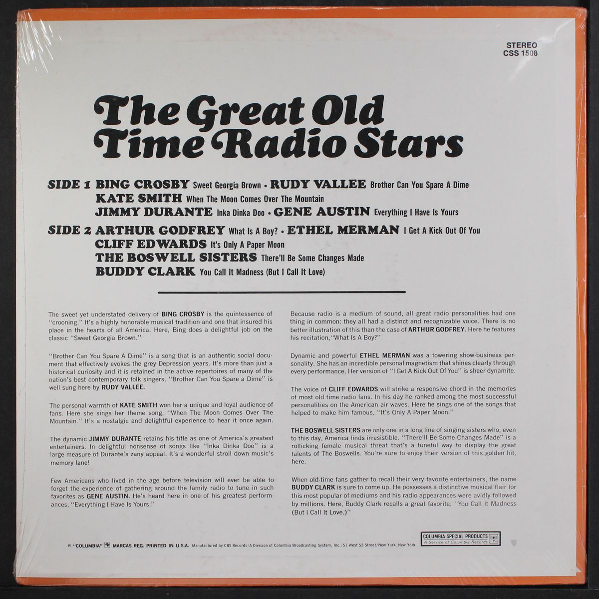 the great old time radio stars by VARIOUS