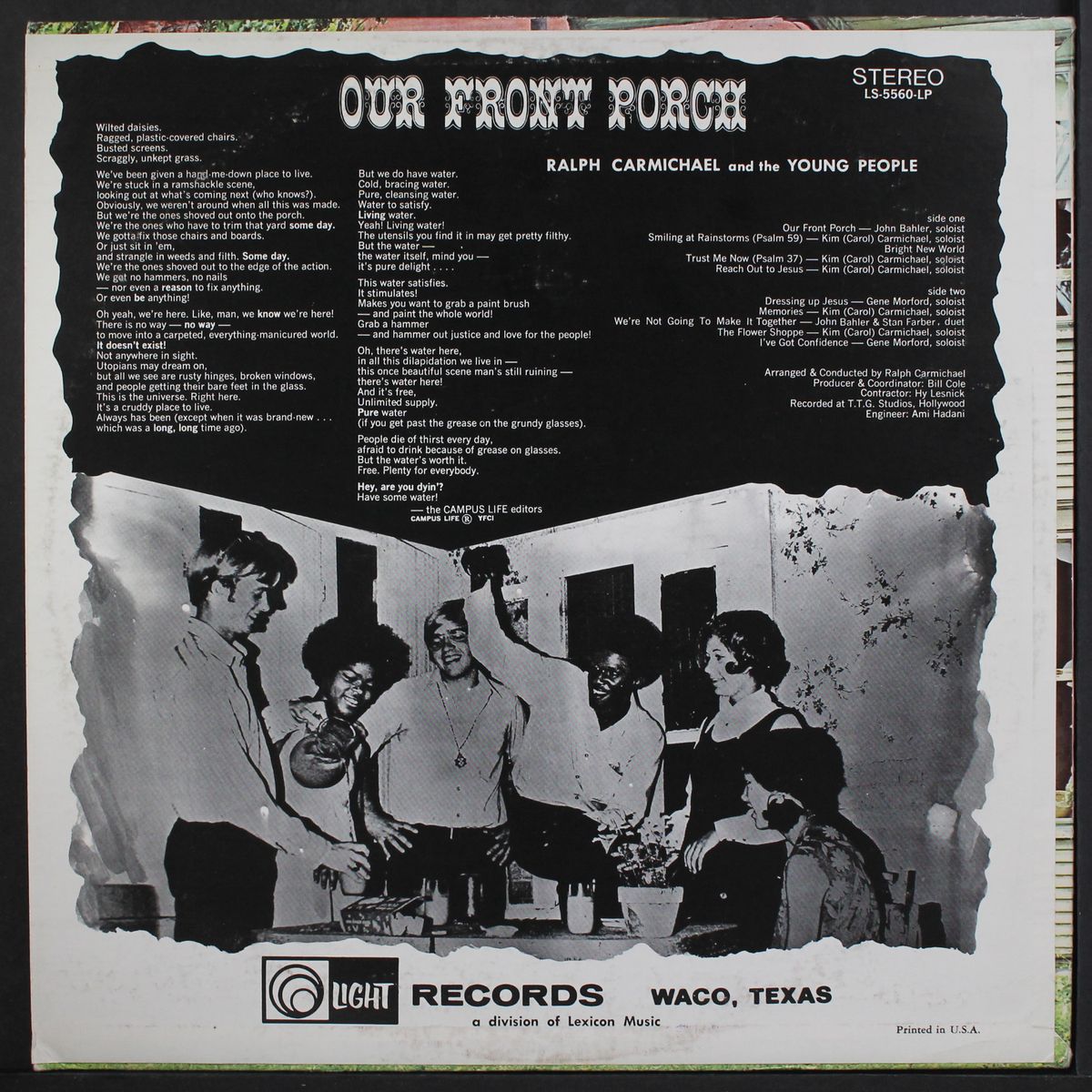 our front porch by RALPH CARMICHAEL & YOUNG PEOPLE