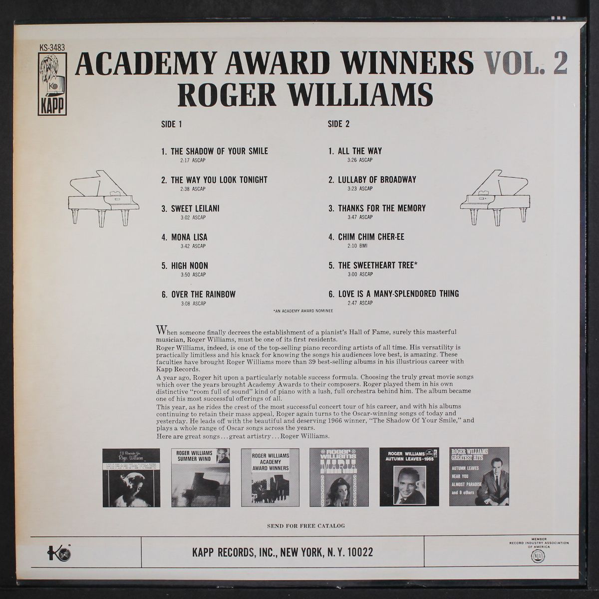 academy award winners, vol. 2 by ROGER WILLIAMS