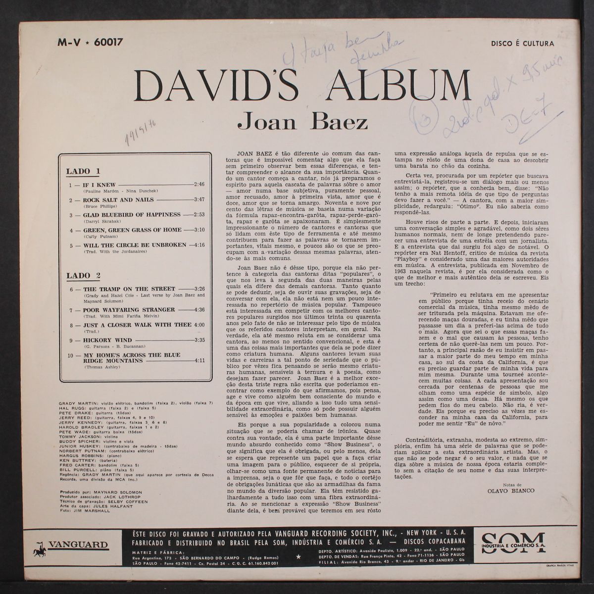 david's album by JOAN BAEZ