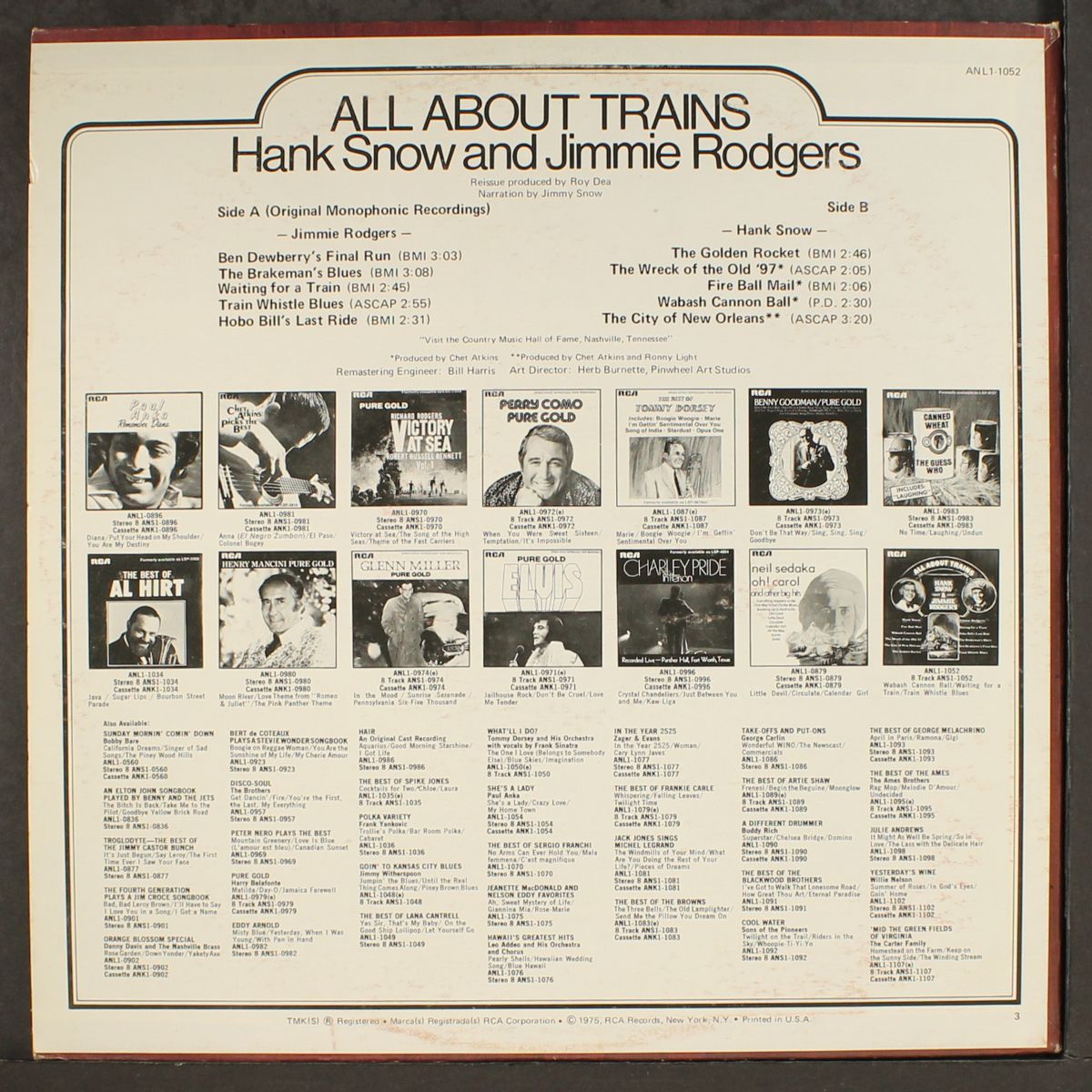 all about trains by HANK SNOW/JIMMIE RODGERS