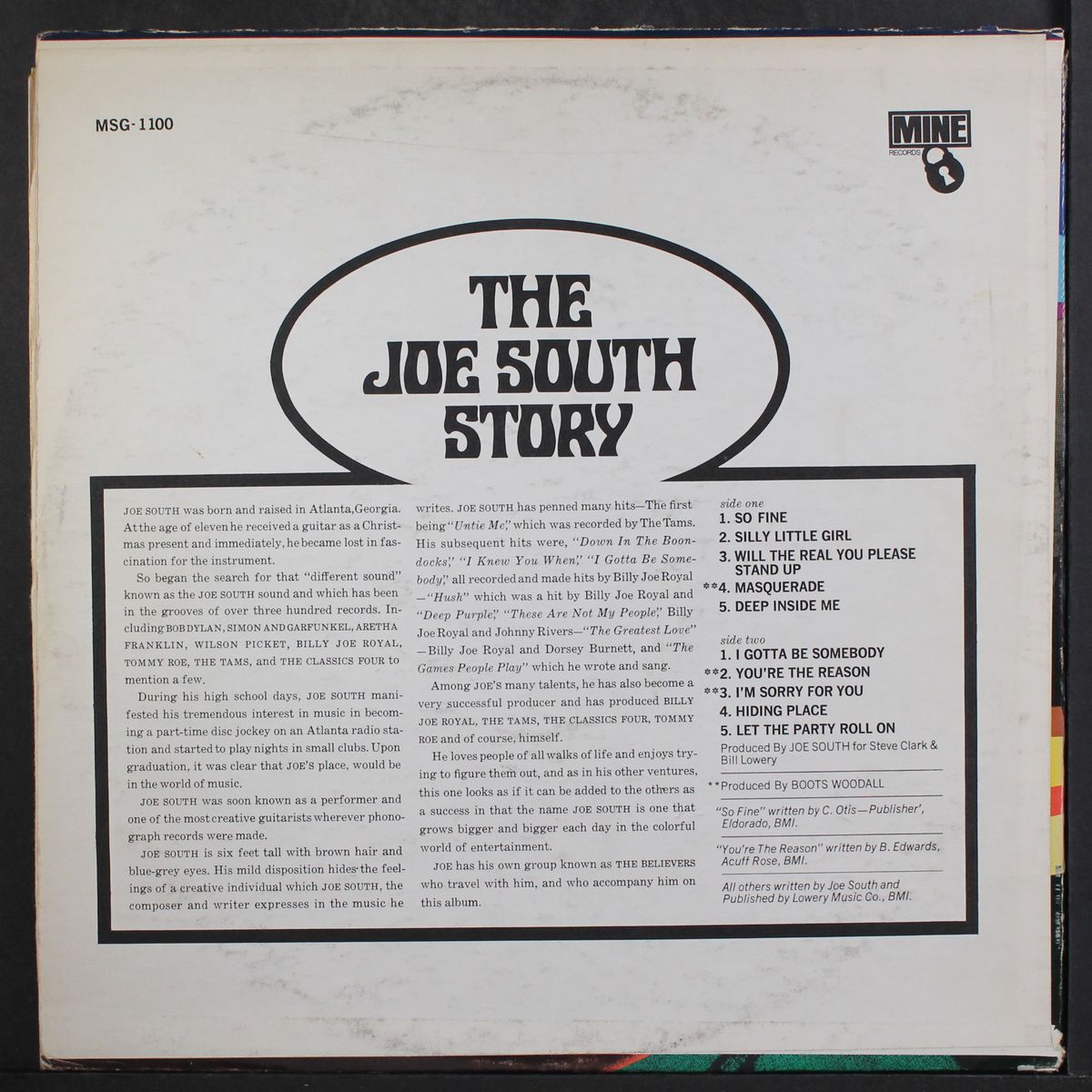 the joe south story by JOE SOUTH