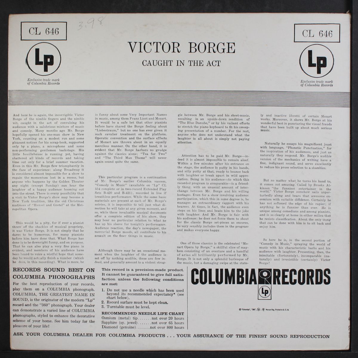 caught in the act by VICTOR BORGE