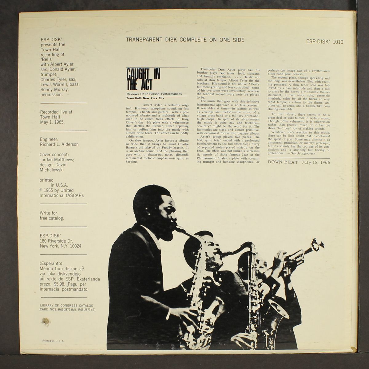 bells by ALBERT AYLER