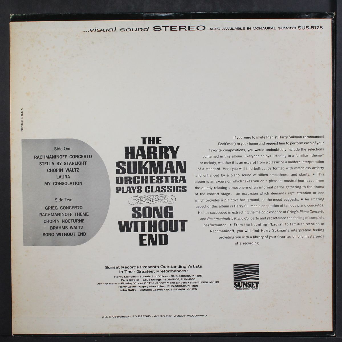 song without end by HARRY SUKMAN
