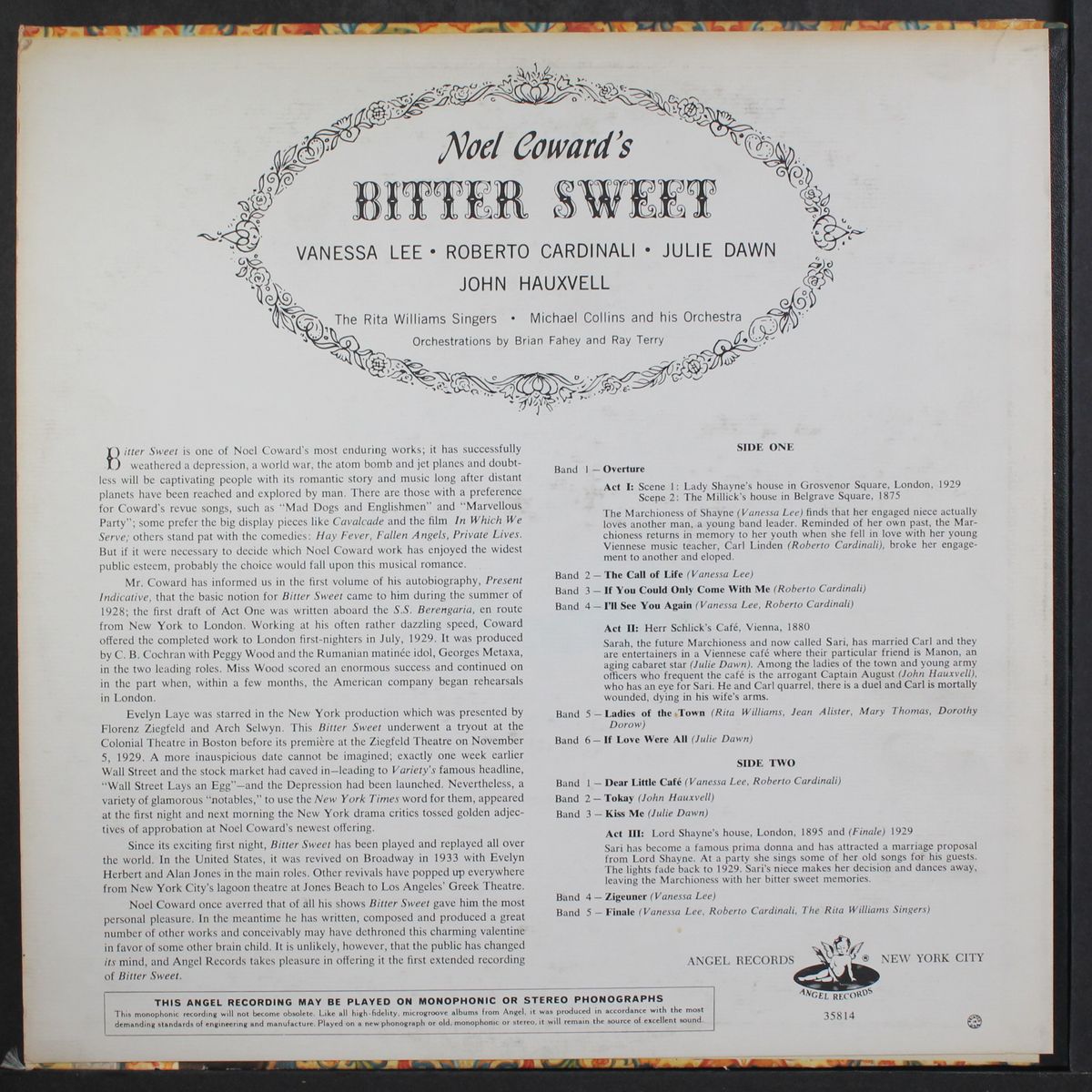 bitter sweet by ORIGINAL CAST