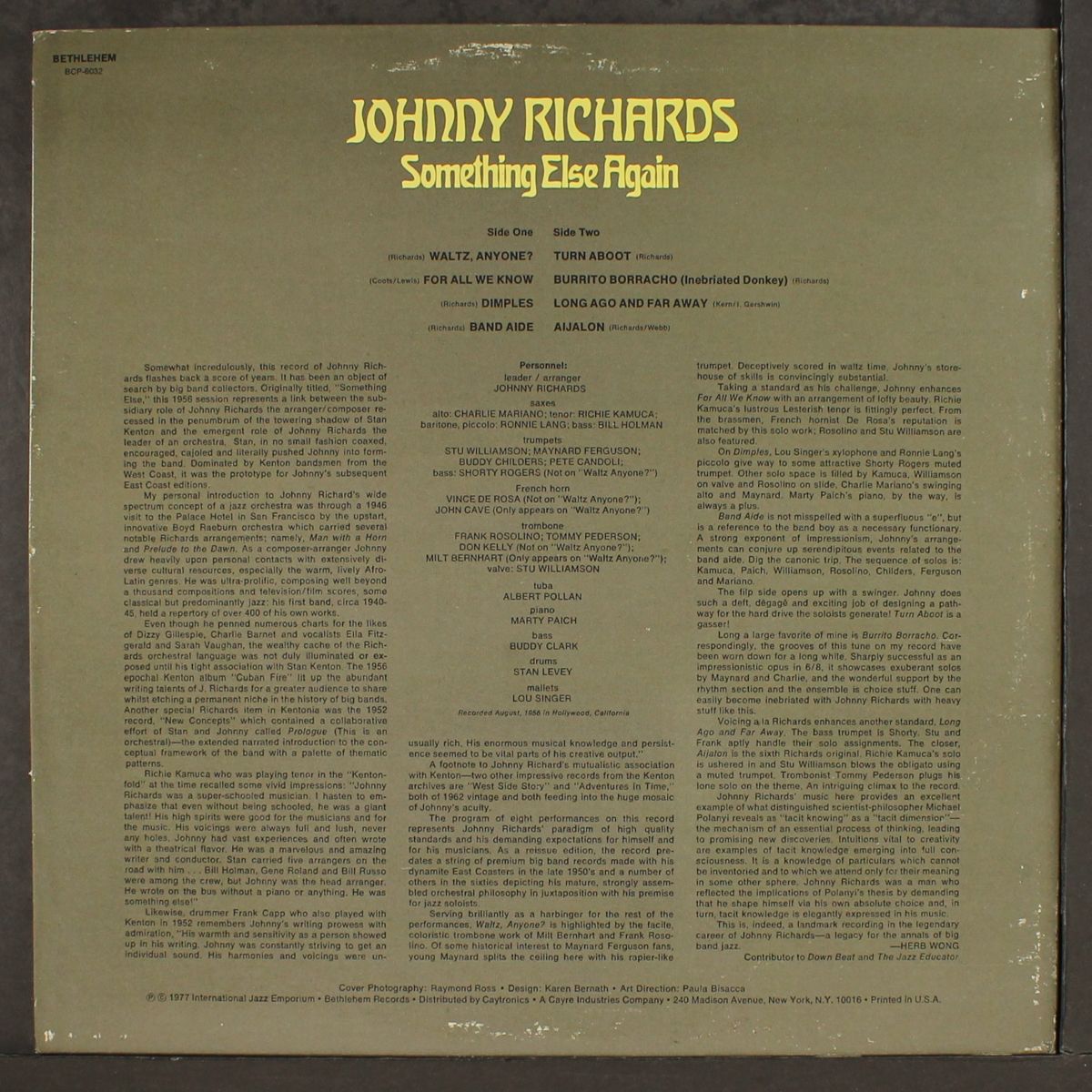 something else again by JOHNNY RICHARDS