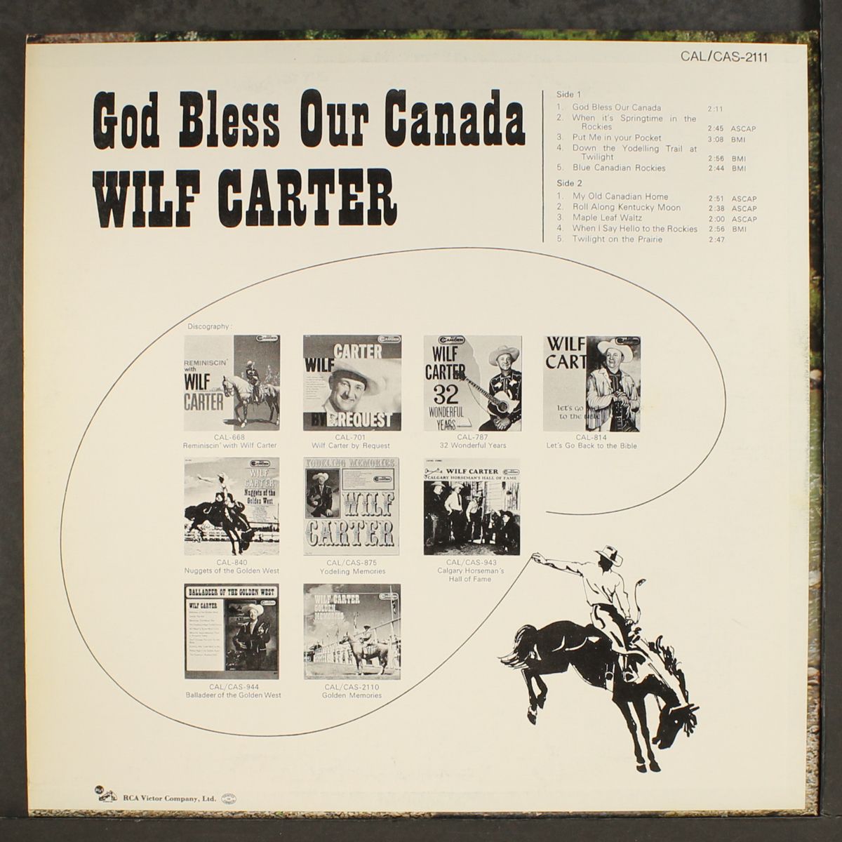 god bless our canada by WILF CARTER