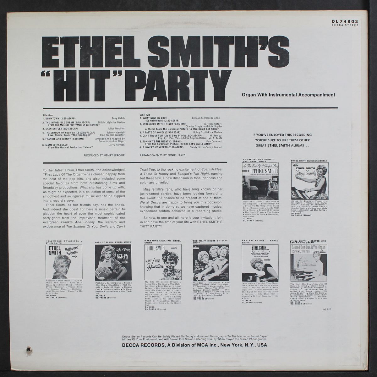 ethel smith's hit party by ETHEL SMITH
