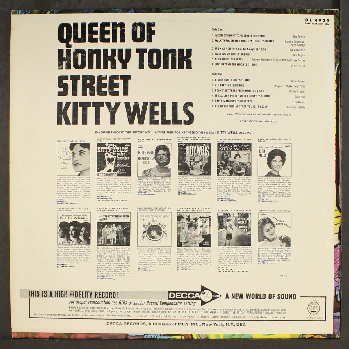 queen of honky tonk street by KITTY WELLS