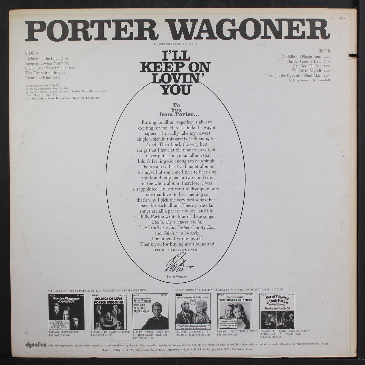 i'll keep on lovin' you by PORTER WAGONER