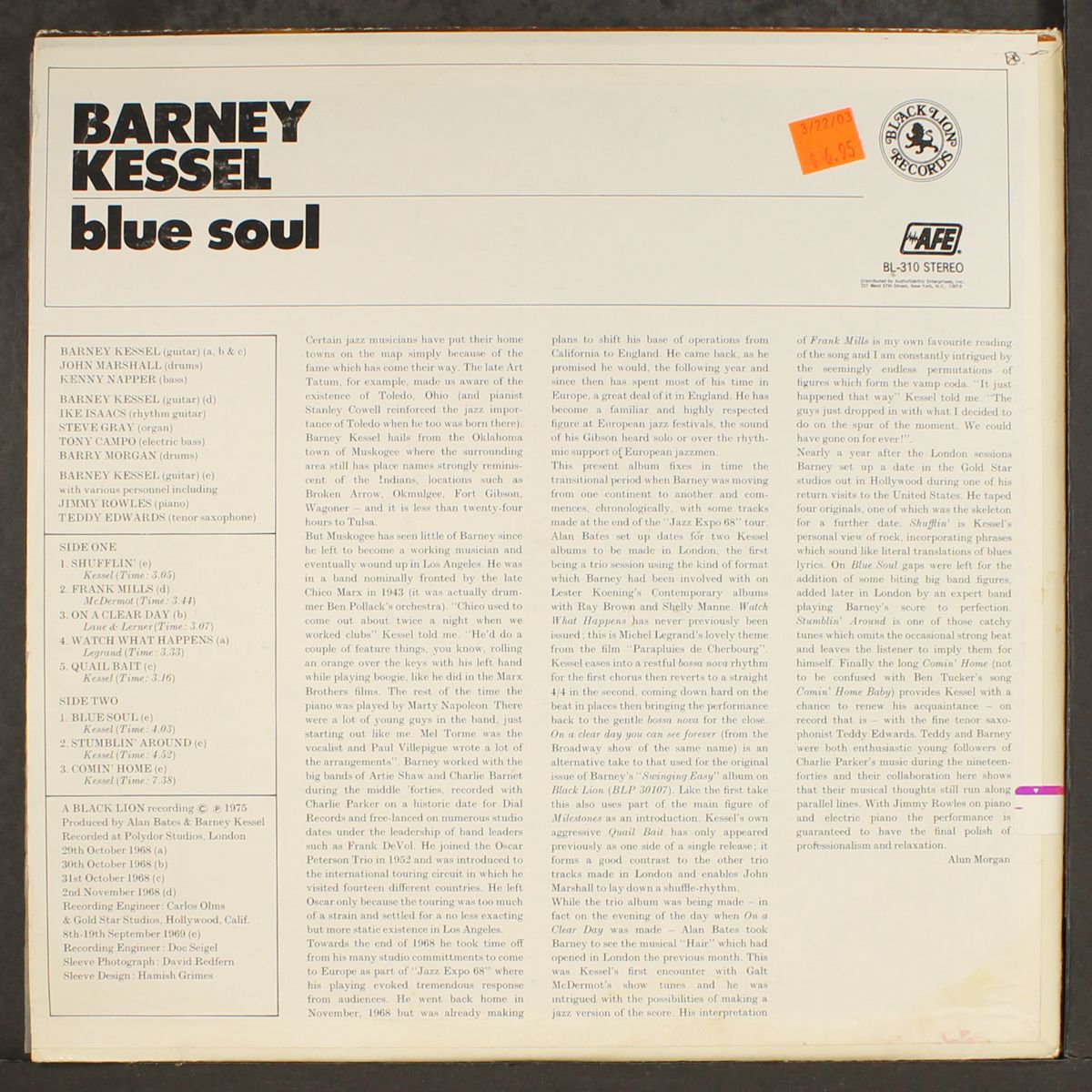 blue soul by BARNEY KESSEL