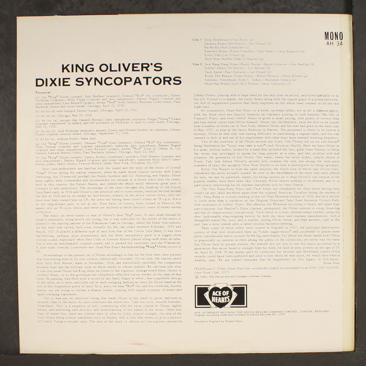 dixie syncopators by KING OLIVER