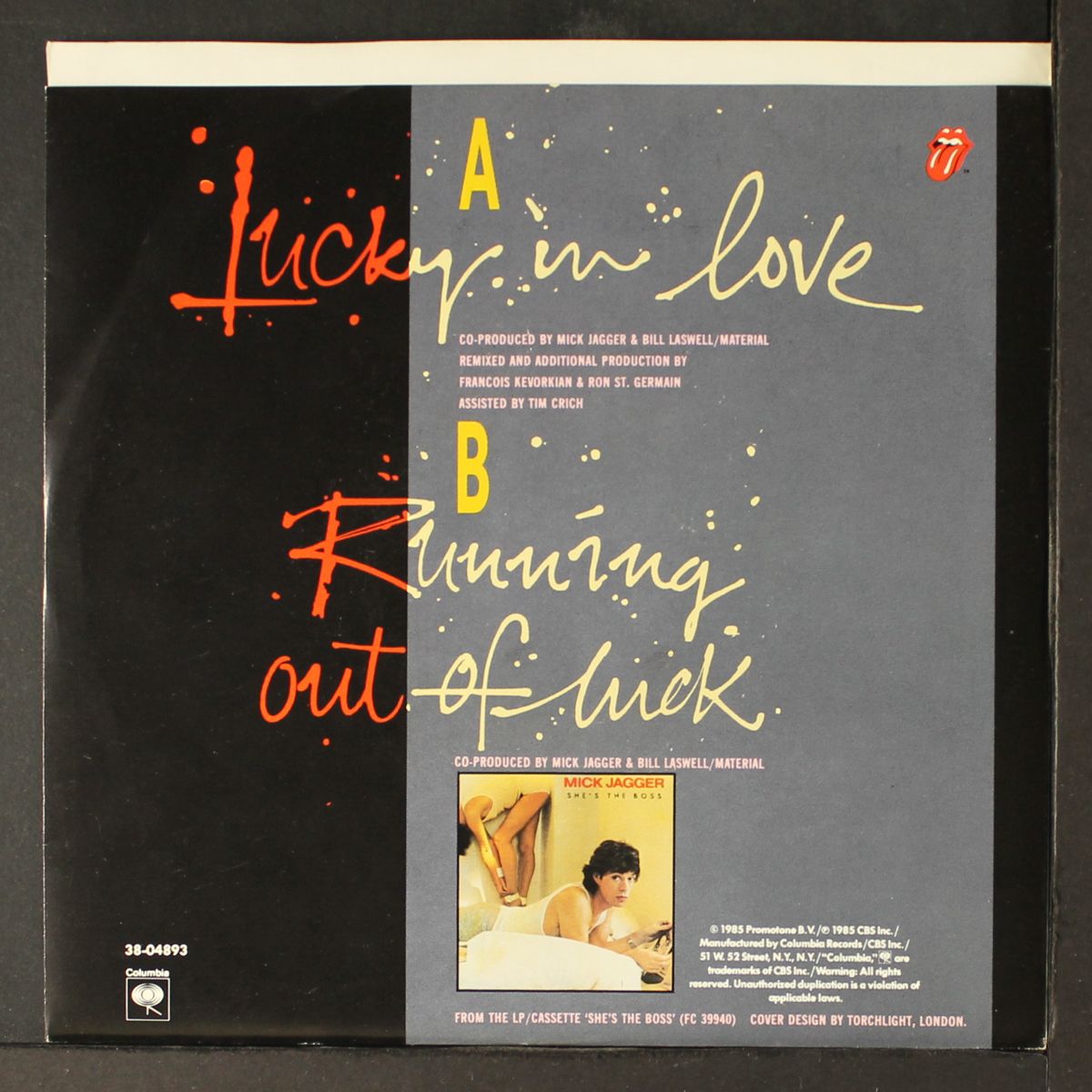 lucky in love / running out of luck by MICK JAGGER