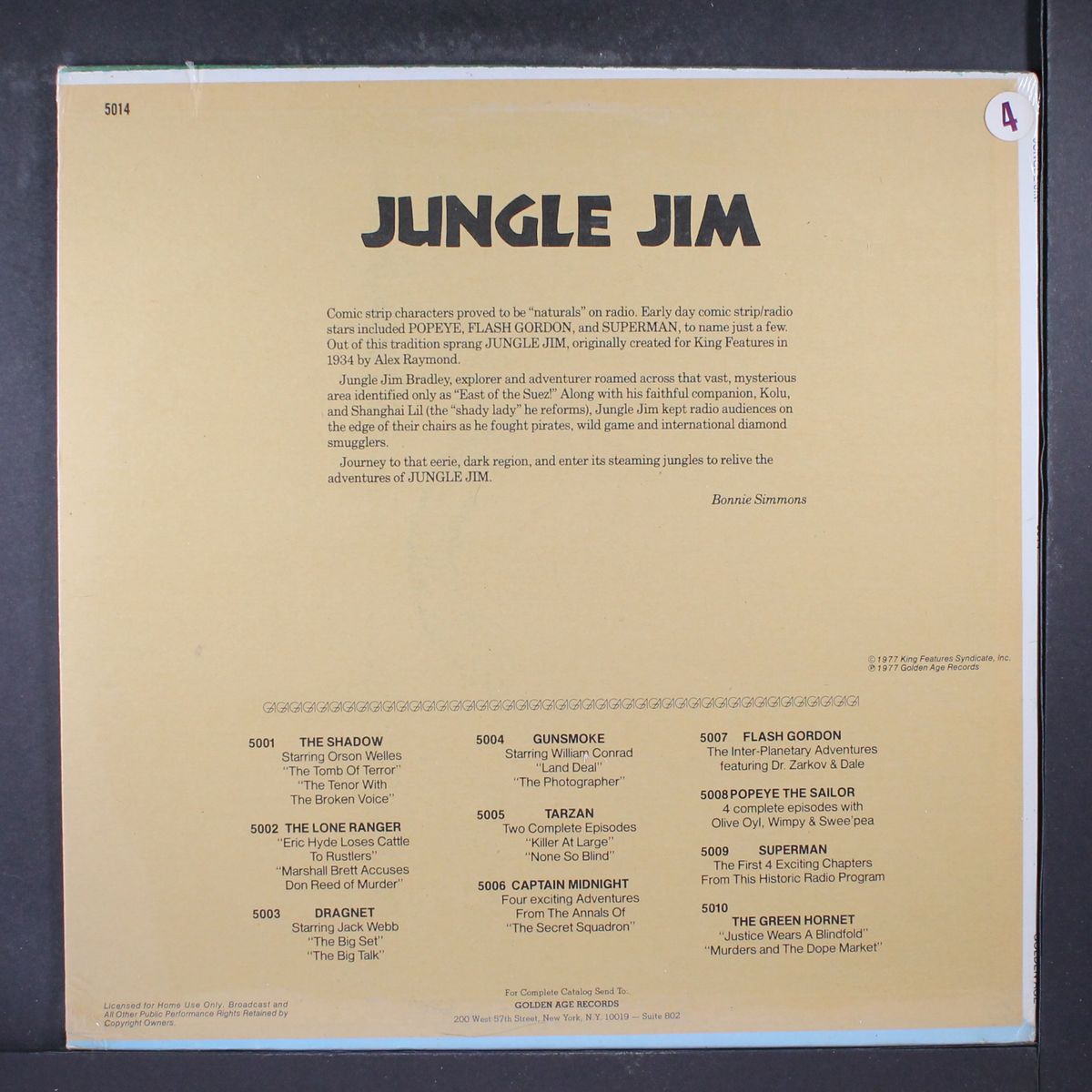 jungle jim - four exciting adventures by ORIGINAL RADIO BROADCAST