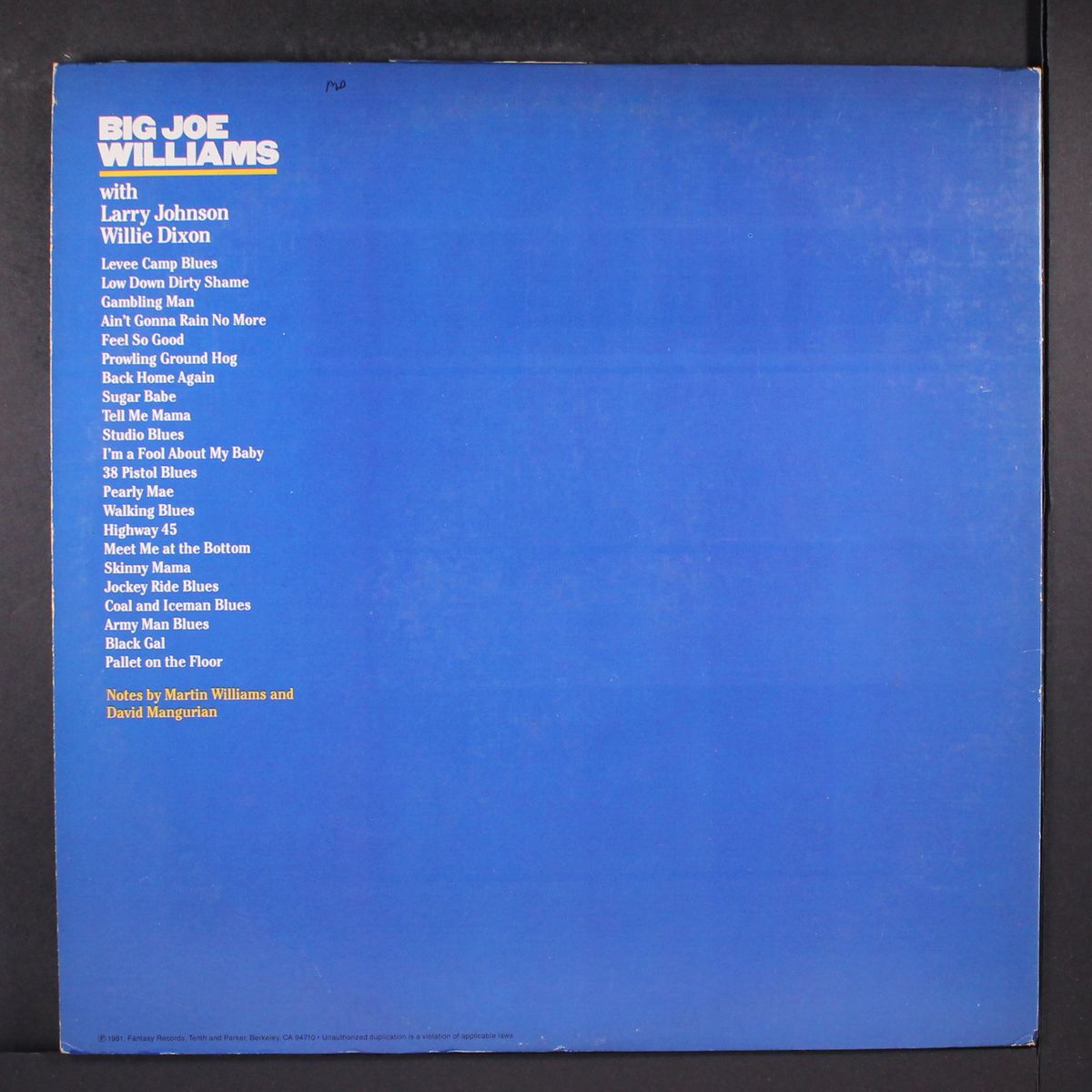 walking blues by BIG JOE WILLIAMS