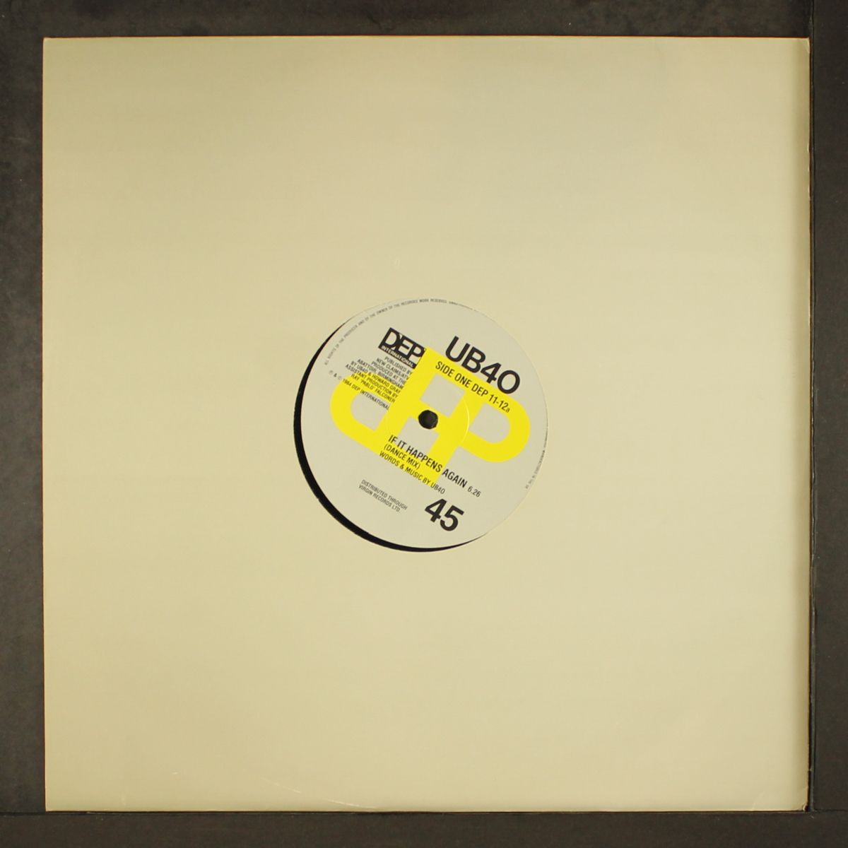 if it happens again (dance mix) / nkomo a go-go (dance mix) by UB40