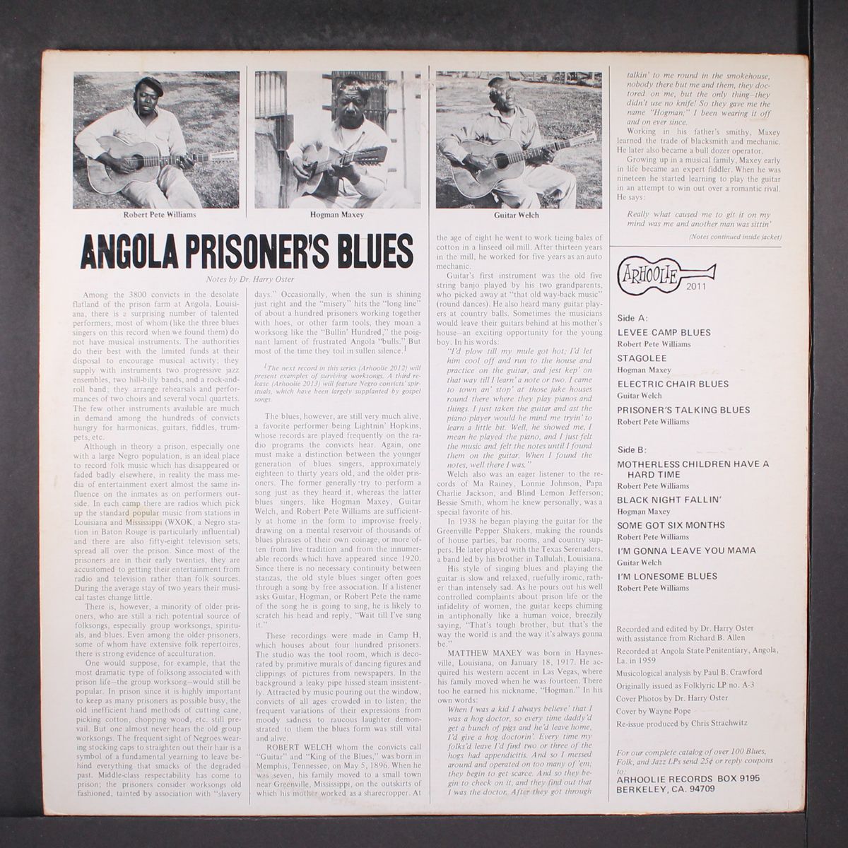 angola prisoner's blues by ROBERT PETE WILLIAMS
