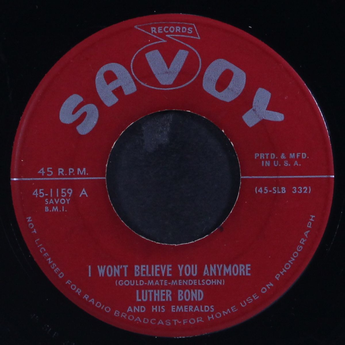 it's written in the stars / i won't believe you anymore by LUTHER BOND & EMERALDS
