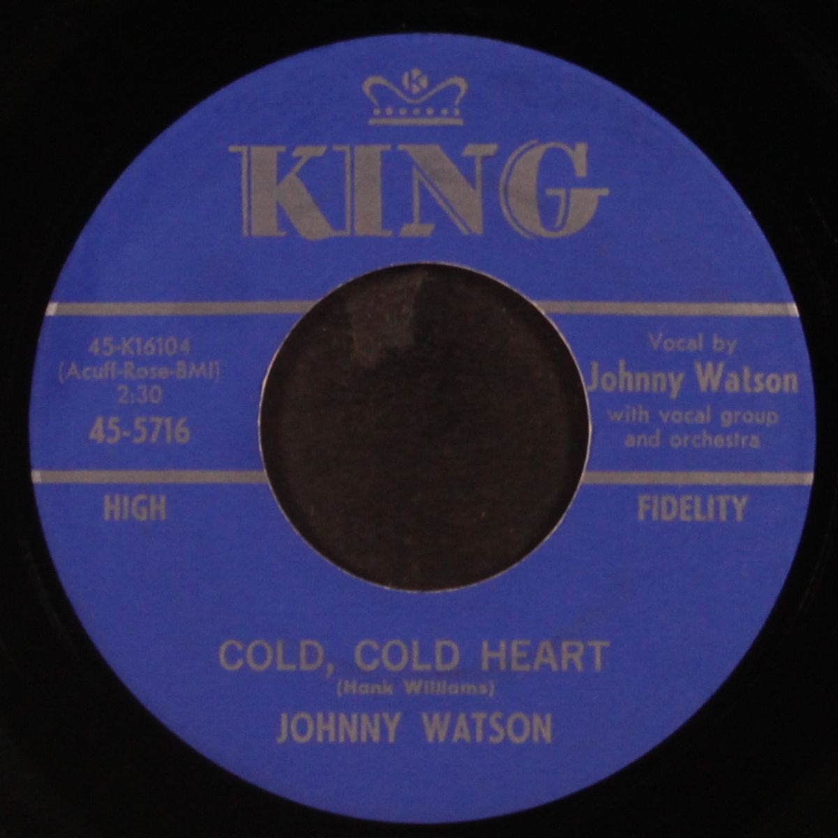 that's the chance you've got to take / cold, cold heart by JOHNNY WATSON