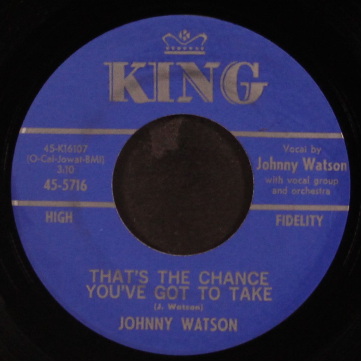 that's the chance you've got to take / cold, cold heart by JOHNNY WATSON