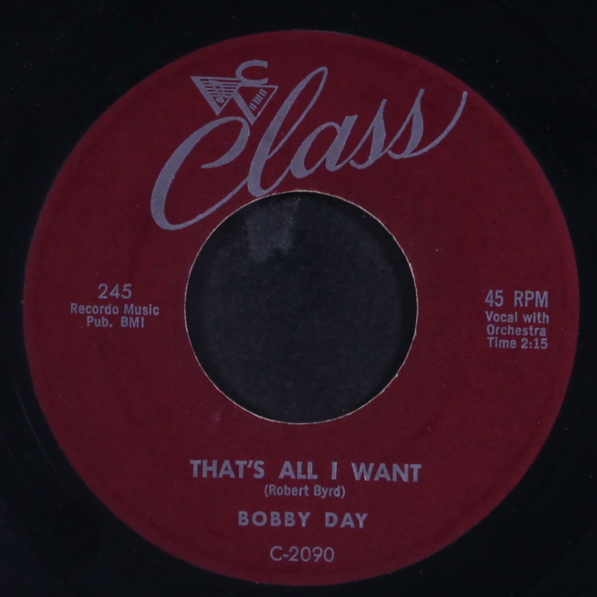say yes / that's all i want by BOBBY DAY