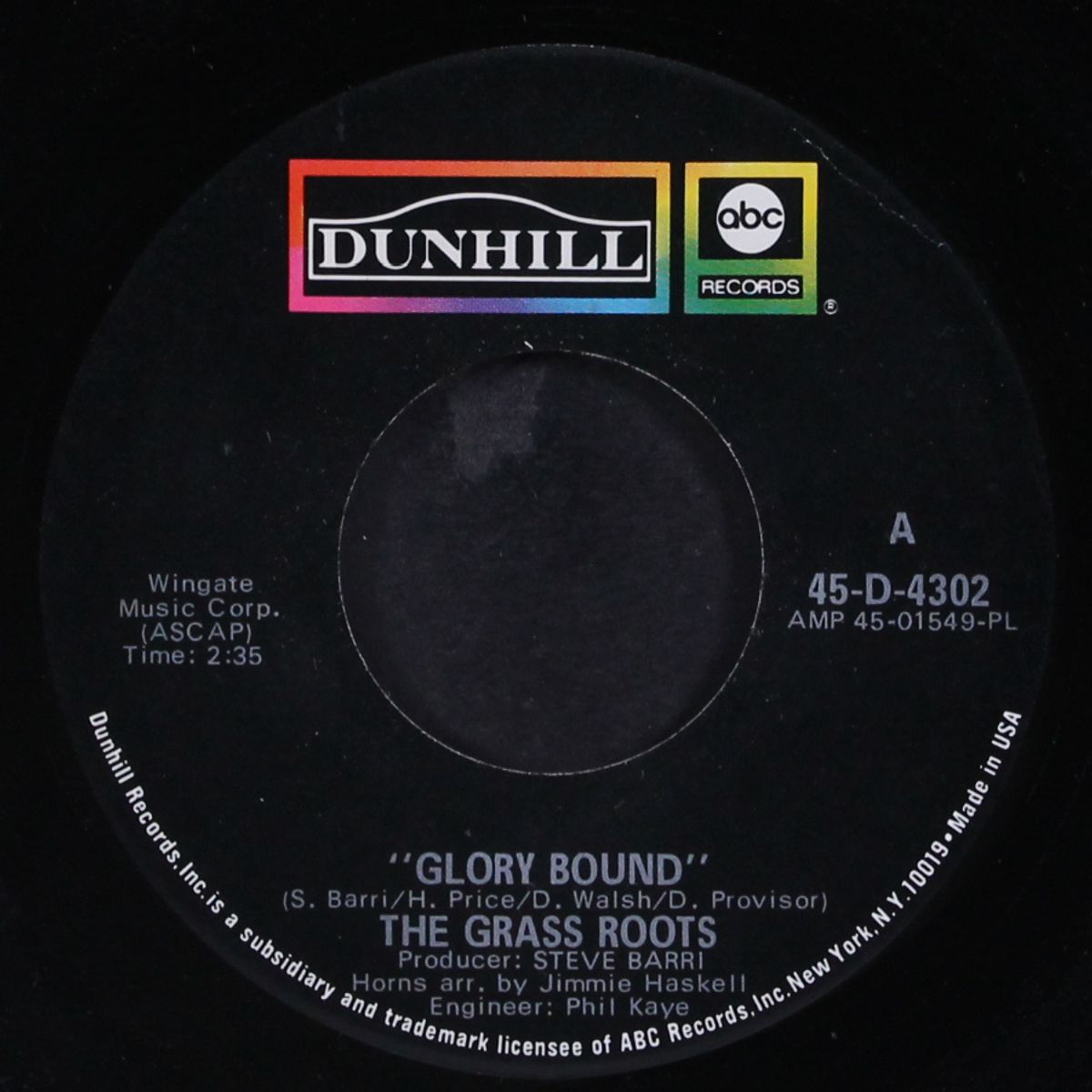 glory bound / only one by GRASS ROOTS