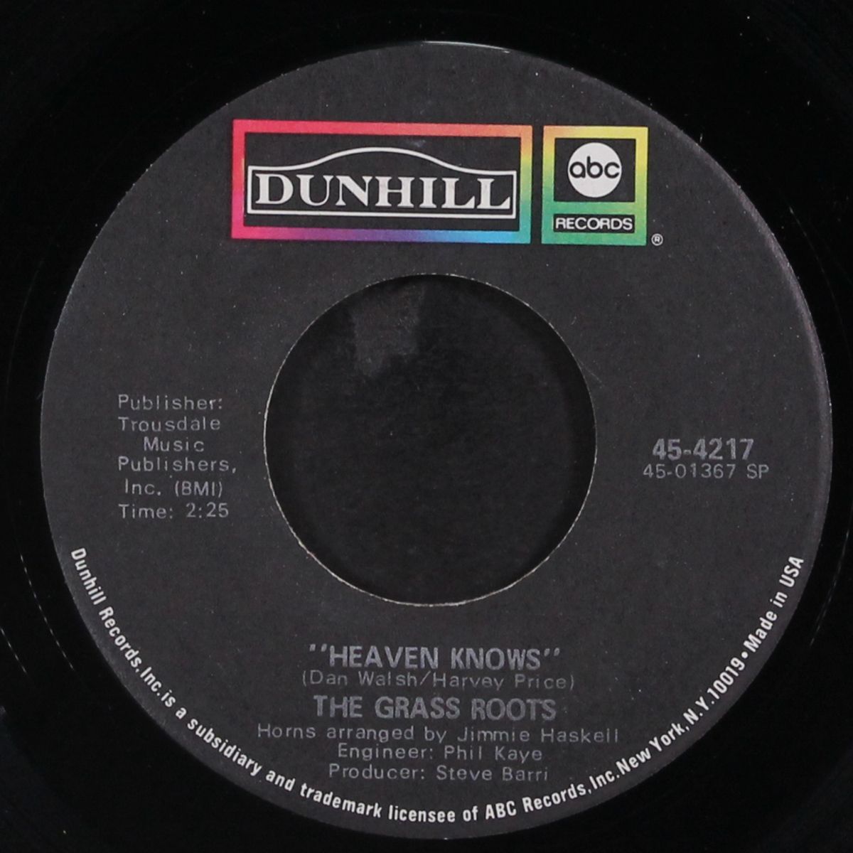 heaven knows / don't remind me by GRASS ROOTS