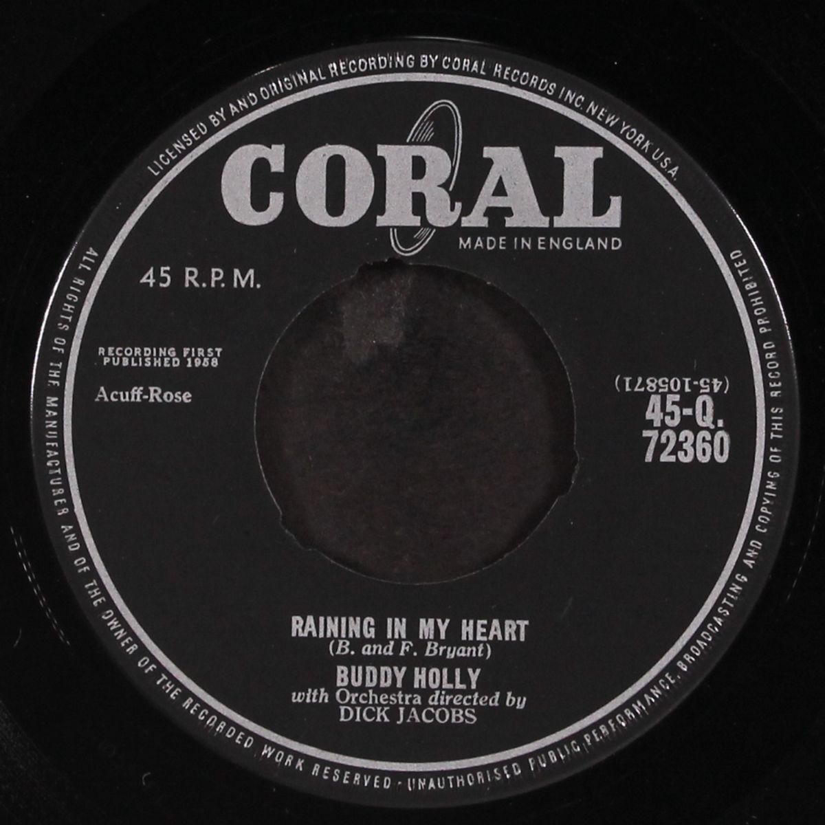 it doesn't matter anymore / raining in my heart by BUDDY HOLLY