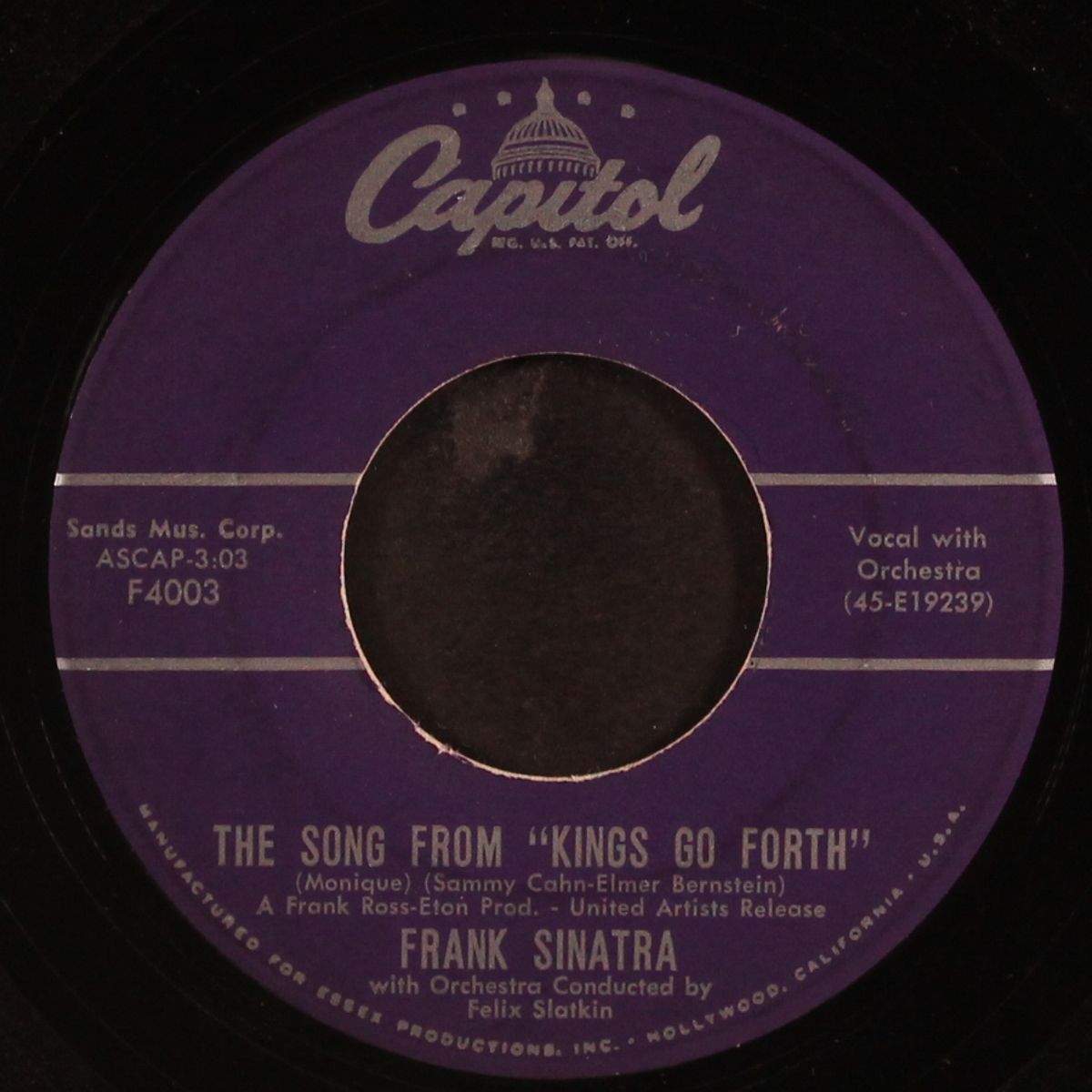 the same old song and dance / the song from kings go forth by FRANK SINATRA