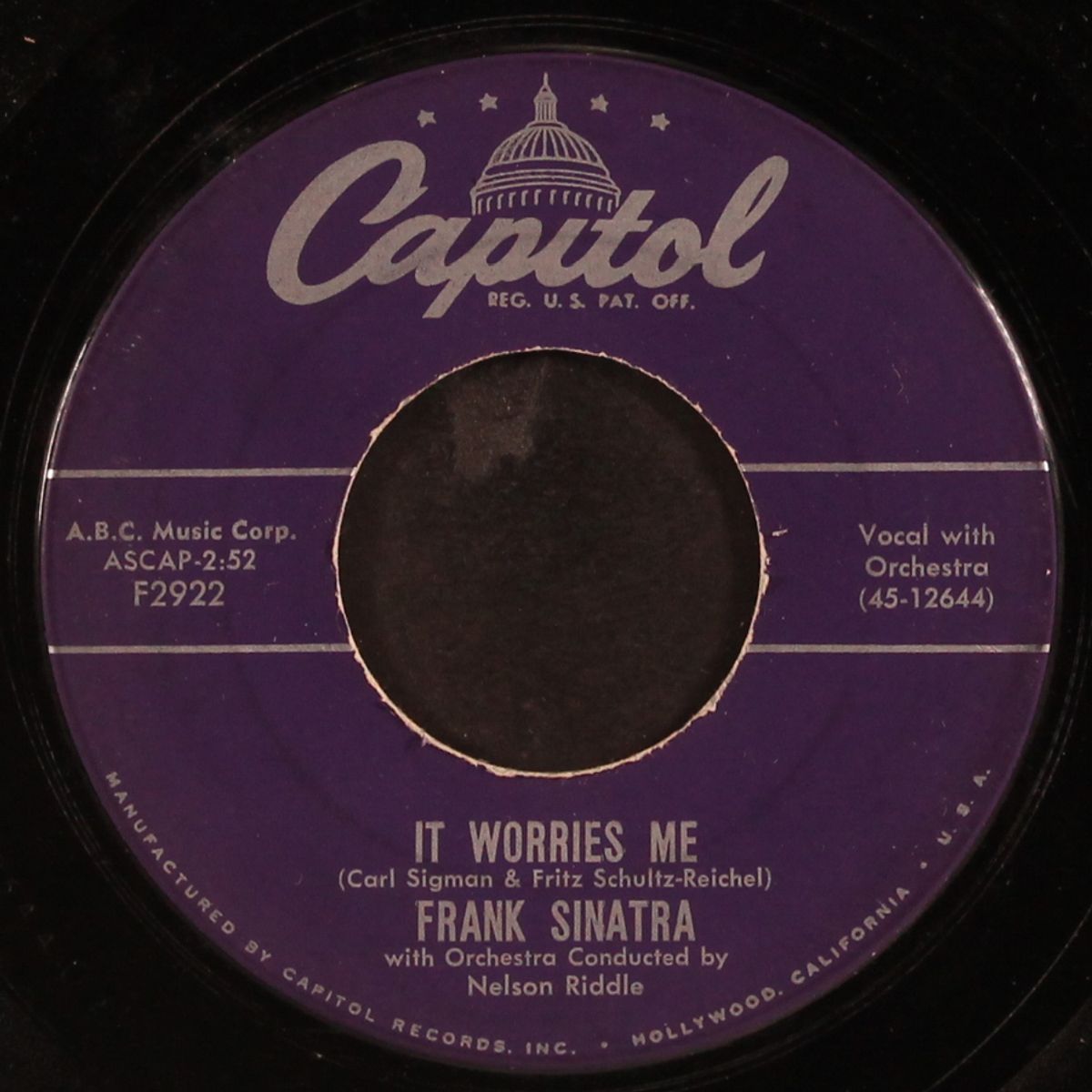 it worries me / when i stop loving yoiu by FRANK SINATRA