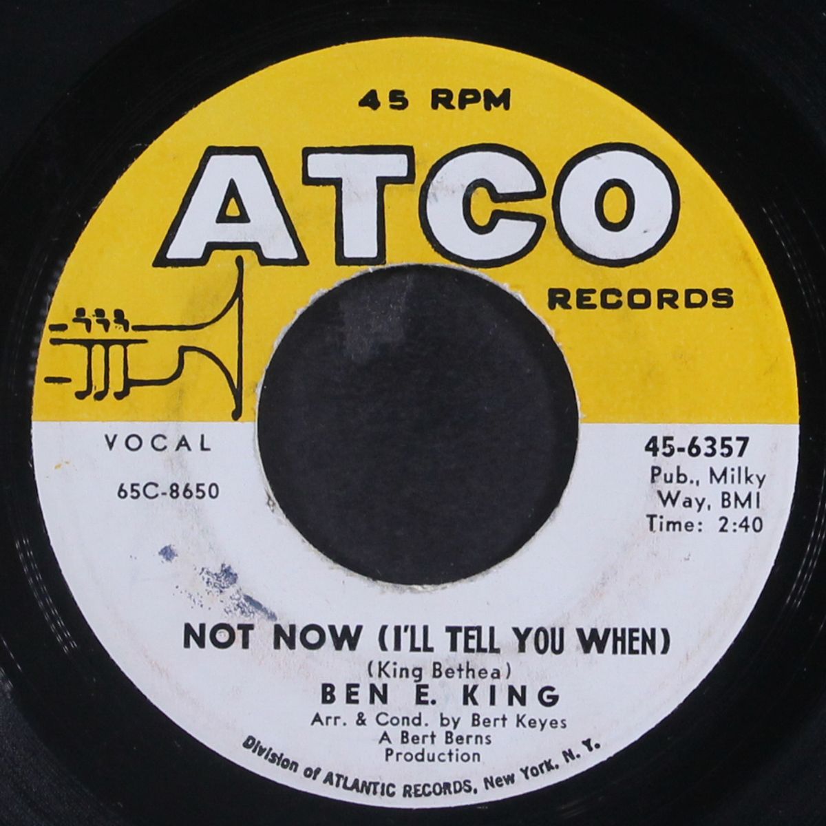 not now / she's gone again by BEN E. KING