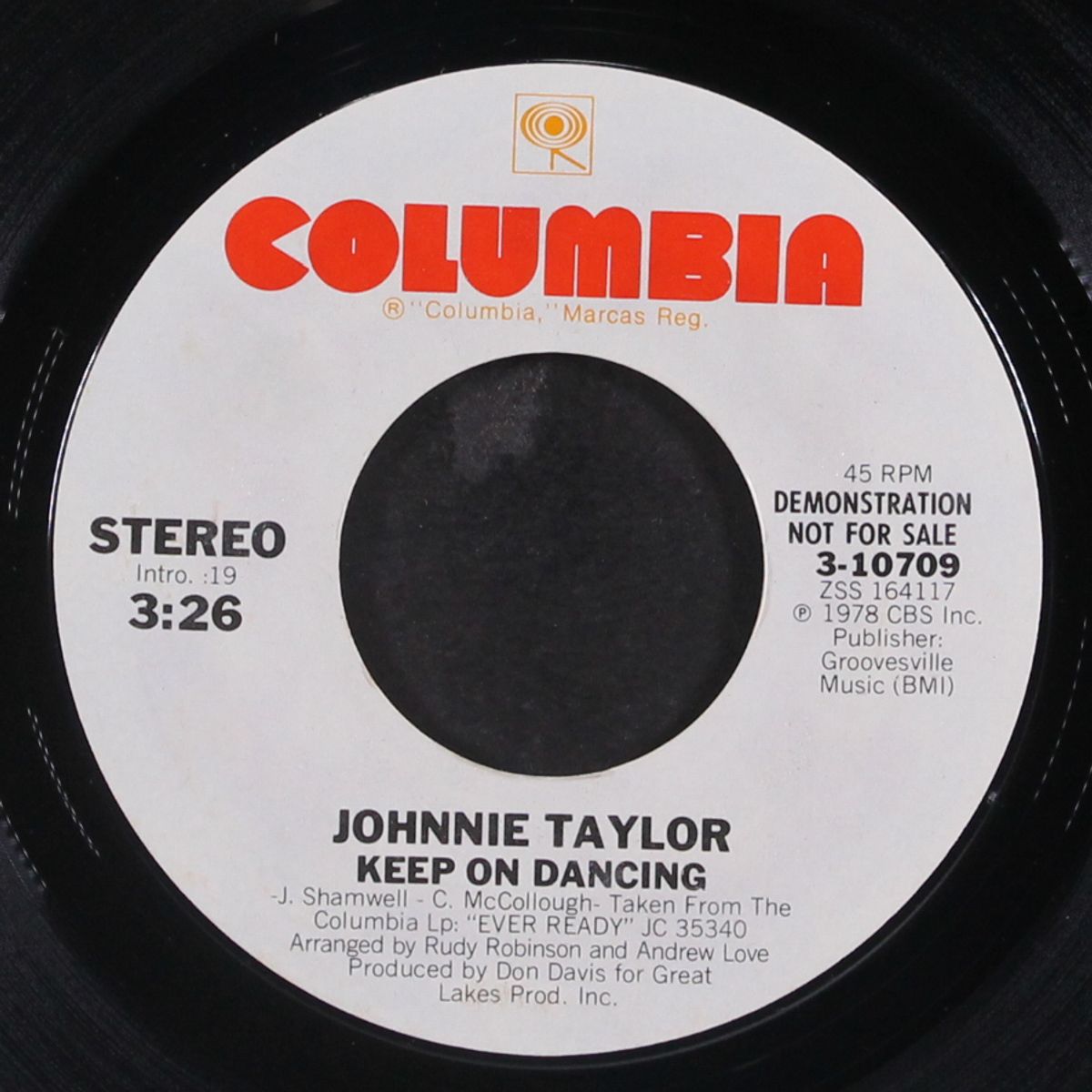 keep on dancing / mono by JOHNNIE TAYLOR
