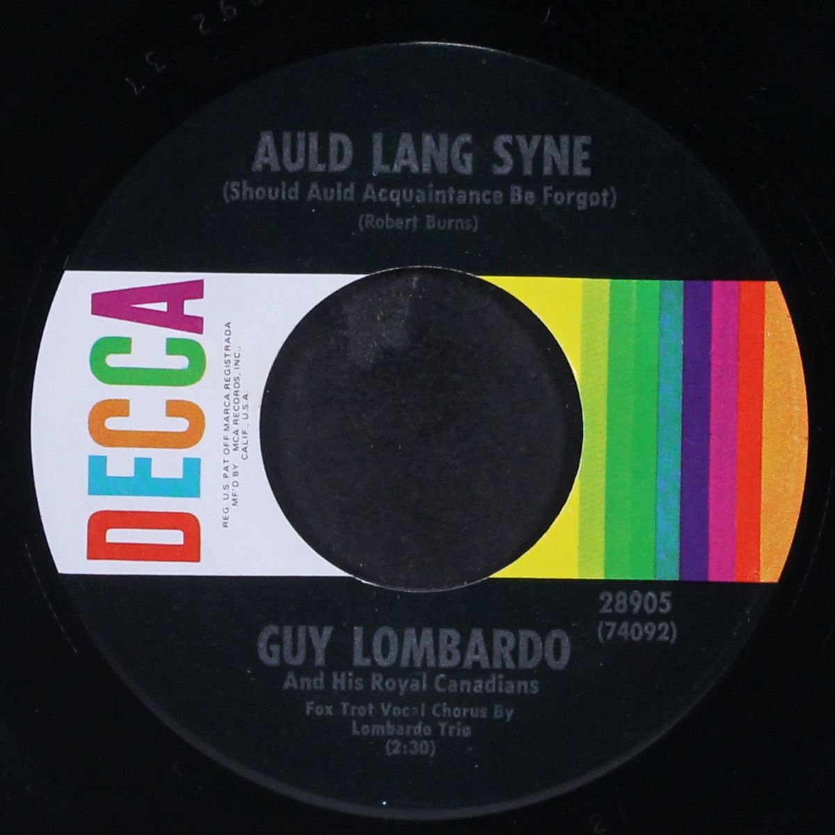 auld lang syne / hot time in the old town tonight by GUY LOMBARDO