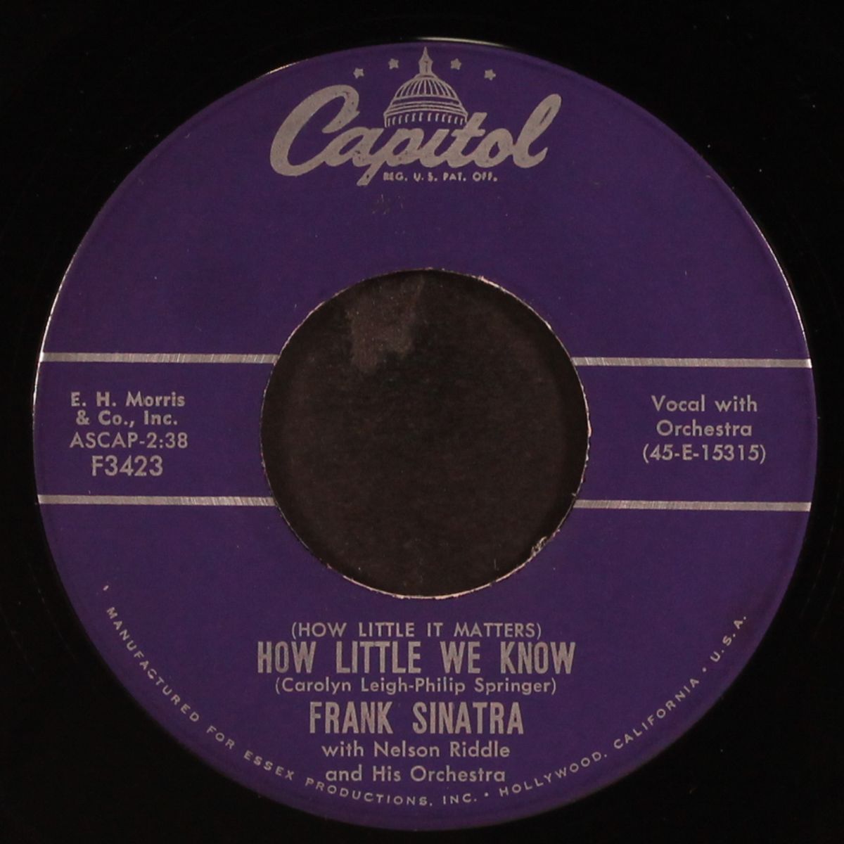 five hundred guys / how little we know by FRANK SINATRA