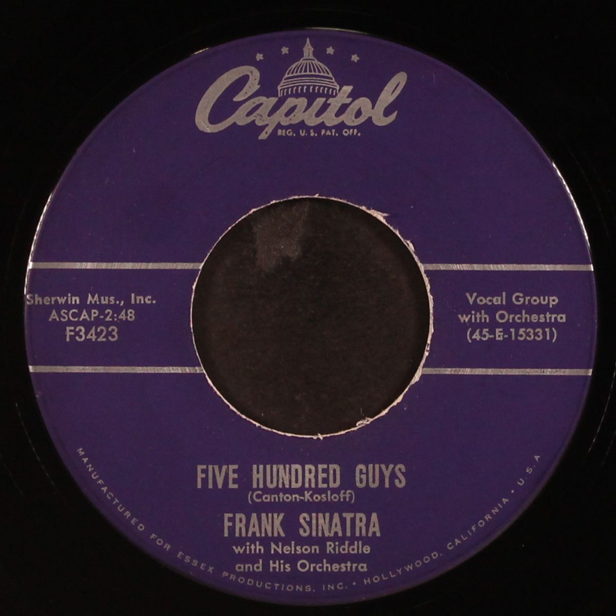 five hundred guys / how little we know by FRANK SINATRA