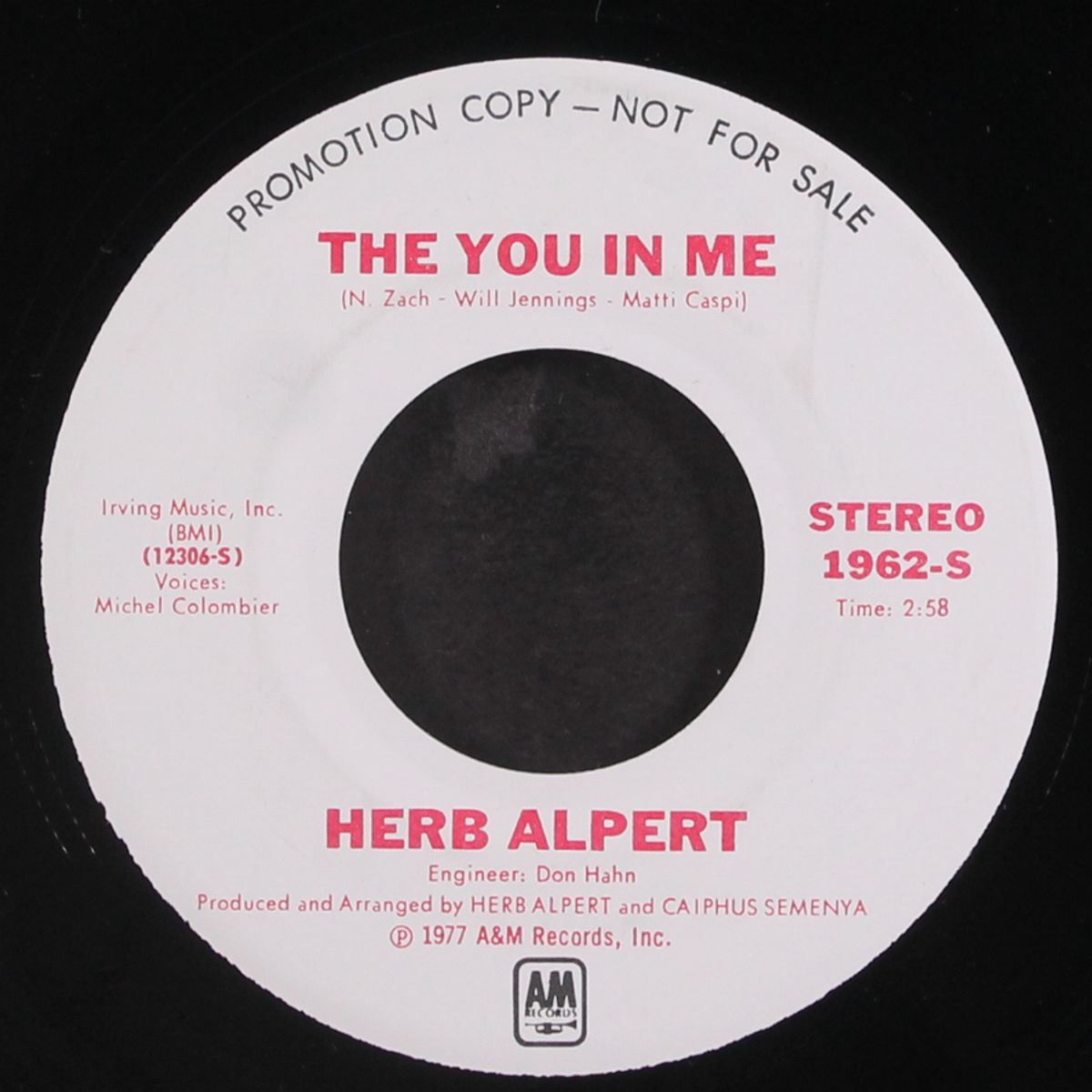 african summer / the you in me by HERB ALPERT