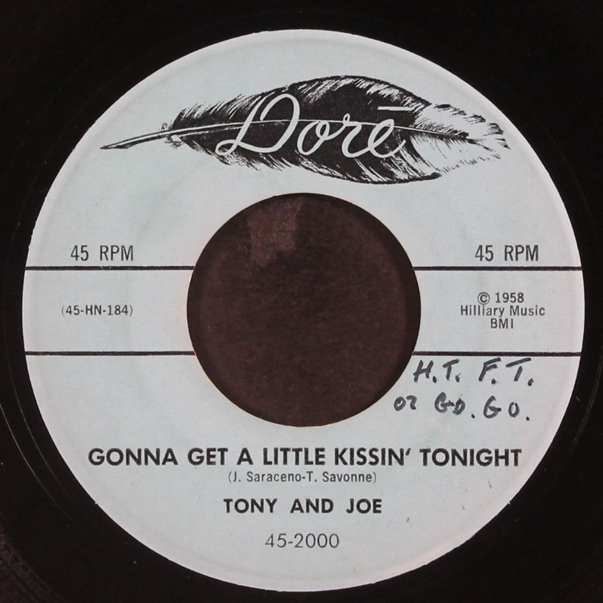 the freeze / gonna get a little kissin' tonight by TONY & JOE