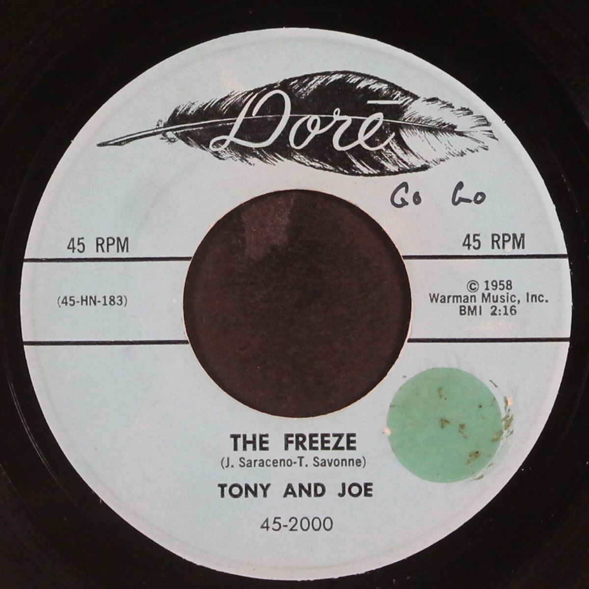 the freeze / gonna get a little kissin' tonight by TONY & JOE