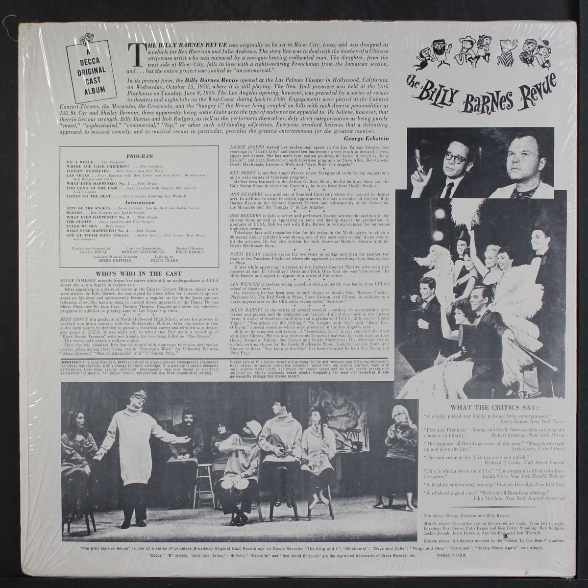 the billy barnes revue by ORIGINAL CAST