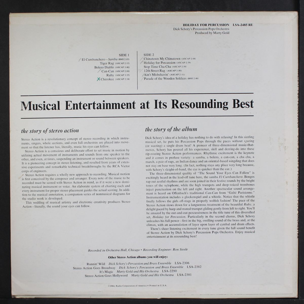 holiday for percussion by DICK SCHORY