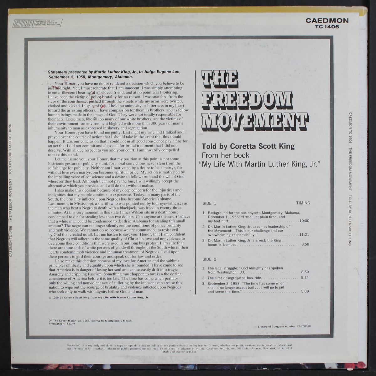 the freedom movement by CORETTA SCOTT KING